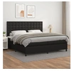 Image de Boxspring met matras kunstleer zwart 200x200 cm3142863