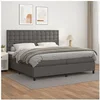 Image de Boxspring met matras kunstleer grijs 200x200 cm3142867