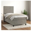 Image de Boxspring met matras fluweel lichtgrijs 80x200 cm3142869