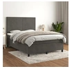 Image de Boxspring met matras fluweel donkergrijs 140x190 cm3142900
