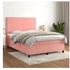 Image de Boxspring met matras fluweel roze 140x190 cm3142904