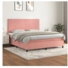 Image de Boxspring met matras fluweel roze 160x200 cm3142916