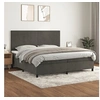 Image de Boxspring met matras fluweel donkergrijs 200x200 cm3142924