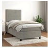 Image de Boxspring met matras fluweel lichtgrijs 100x200 cm3142947
