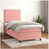 Image de Boxspring met matras fluweel roze 100x200 cm3142952