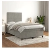 Image de Boxspring met matras fluweel lichtgrijs 120x200 cm3142953