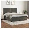Image de Boxspring met matras fluweel donkergrijs 160x200 cm3142972