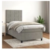 Image de Boxspring met matras fluweel lichtgrijs 90x200 cm3143001