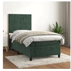 Image de Boxspring met matras fluweel donkergroen 90x200 cm3143004