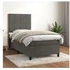 Image de Boxspring met matras fluweel donkergrijs 100x200 cm3143008