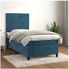 Image de Boxspring met matras fluweel donkerblauw 100x200 cm3143011