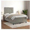 Image de Boxspring met matras fluweel lichtgrijs 120x200 cm3143013