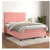 Image de Boxspring met matras fluweel roze 140x190 cm3143024