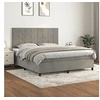 Image de Boxspring met matras fluweel lichtgrijs 160x200 cm3143031