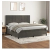 Image de Boxspring met matras fluweel donkergrijs 200x200 cm3143044