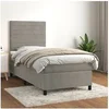 Image de Boxspring met matras fluweel lichtgrijs 90x190 cm3143055