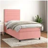Image de Boxspring met matras fluweel roze 90x190 cm3143060