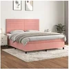 Image de Boxspring met matras fluweel roze 160x200 cm3143096