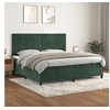 Image de Boxspring met matras fluweel donkergroen 200x200 cm3143106