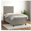 Image de Boxspring met matras fluweel lichtgrijs 90x190 cm3143115
