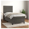 Image de Boxspring met matras fluweel donkergrijs 90x190 cm3143116