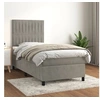 Image de Boxspring met matras fluweel lichtgrijs 90x200 cm3143121