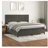Image de Boxspring met matras fluweel donkergrijs 200x200 cm3143164