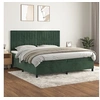 Image de Boxspring met matras fluweel donkergroen 200x200 cm3143166
