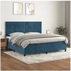 Image de Boxspring met matras fluweel donkerblauw 200x200 cm3143167