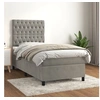 Image de Boxspring met matras fluweel lichtgrijs 90x190 cm3143175