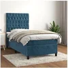 Image de Boxspring met matras fluweel donkerblauw 90x200 cm3143185