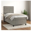 Image de Boxspring met matras fluweel lichtgrijs 100x200 cm3143187