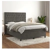Image de Boxspring met matras fluweel donkergrijs 140x190 cm3143200