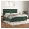 Image de Boxspring met matras fluweel donkergroen 200x200 cm3143226