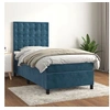 Image de Boxspring met matras fluweel donkerblauw 90x200 cm3143245