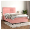 Image de Boxspring met matras fluweel roze 140x190 cm3143264
