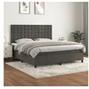 Image de Boxspring met matras fluweel donkergrijs 160x200 cm3143272