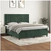 Image de Boxspring met matras fluweel donkergroen 160x200 cm3143274