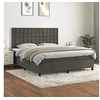 Image de Boxspring met matras fluweel donkergrijs 180x200 cm3143278