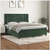 Image de Boxspring met matras fluweel donkergroen 180x200 cm3143280