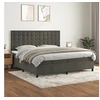 Image de Boxspring met matras fluweel donkergrijs 200x200 cm3143284