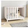 Image de Niche pour chien Blanc 100x70x72 cm Bois de pin massif 822492