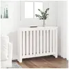 Image de 822572 Cache-radiateur Blanc 108,5x19x84 cm Bois massif de pin