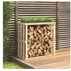 Image de Porte bûches d'extérieur 108x52x106 cm Bois massif de pin