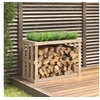 Image de Porte bûches d'extérieur 108x52x74 cm Bois massif de pin