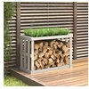 Image de Porte bûches d'extérieur Blanc 108x52x74 cm Bois massif de pin