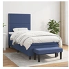 Image de Boxspring met matras stof blauw 90x200 cm3136491