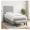 Image de Boxspring met matras stof lichtgrijs 100x200 cm3136493
