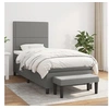 Image de Boxspring met matras stof donkergrijs 100x200 cm3136494