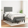 Image de Boxspring met matras stof donkergrijs 120x200 cm3136502